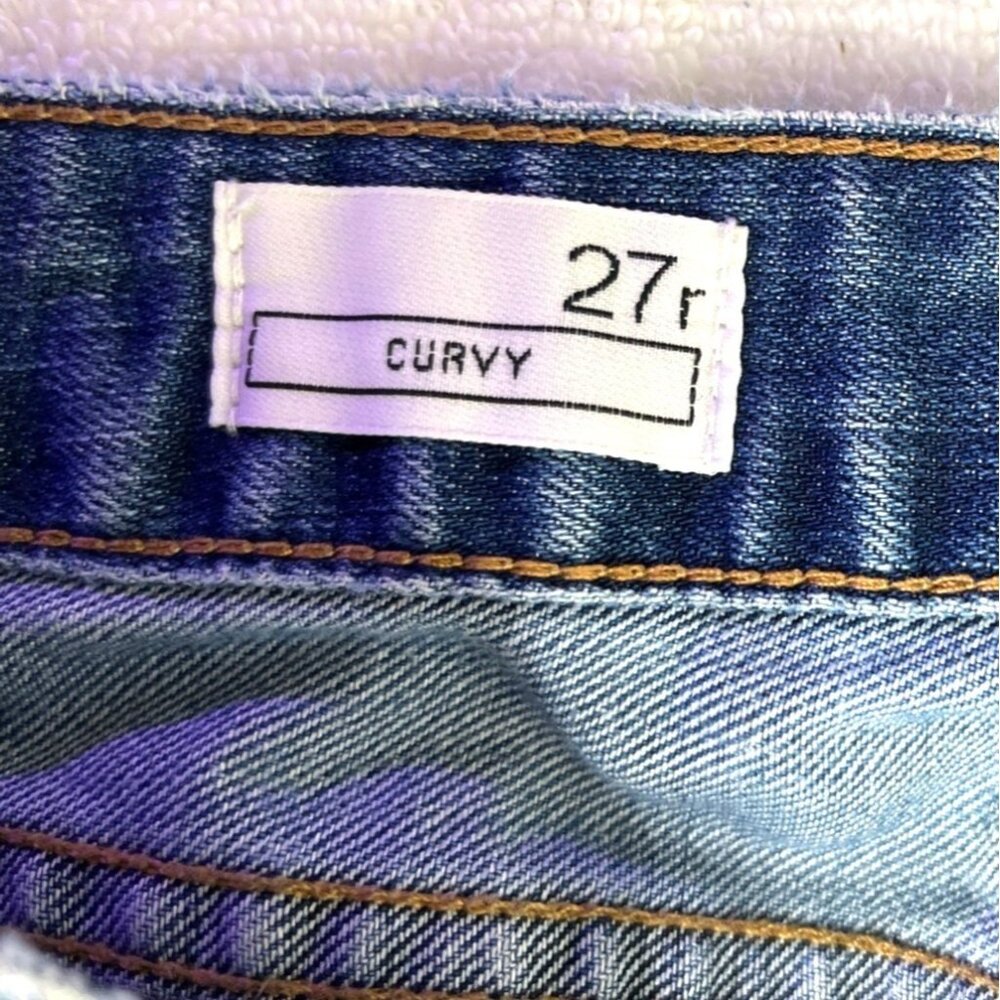 GAP 1969  Size 27R Blue Cotton Blend CURVY Stretch Selvedge Jeans 84b - Picture 3 of 11